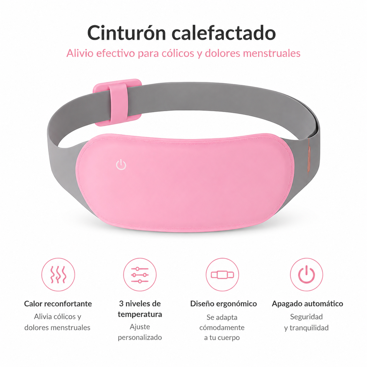Cinturón calefactado para dolores menstruales y cólicos