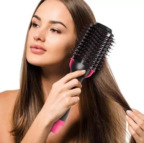 💕 Cepillo Secador y Voluminizador Rosa – Seca, Peina y Da Volumen